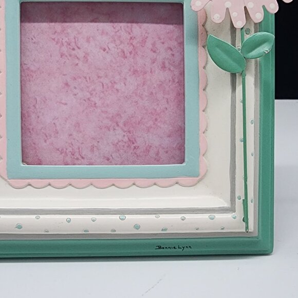 Hand Painted Floral Picture Frame By Bonnie Lynn Pastel Colors Easter - Picture 5 of 11